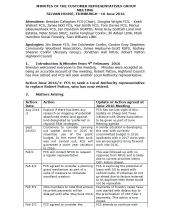 Customer Representatives Group Meeting Minutes 10 June 2016
